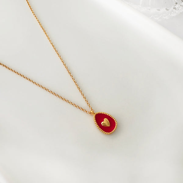 Romantic necklace, Small heart necklace