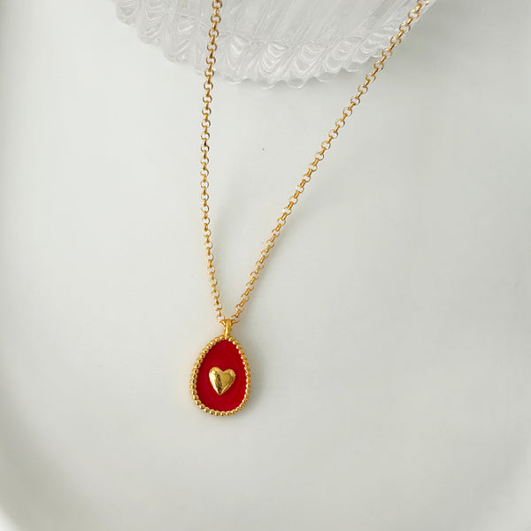 Romantic necklace, Small heart necklace