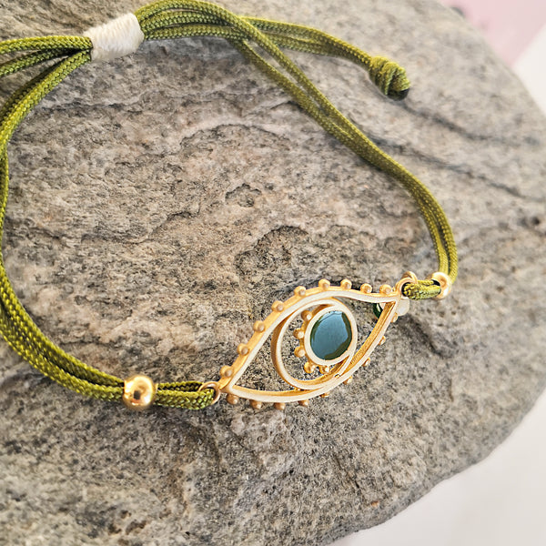 Gold Evil Eye Bracelet - Good luck Bracelet!