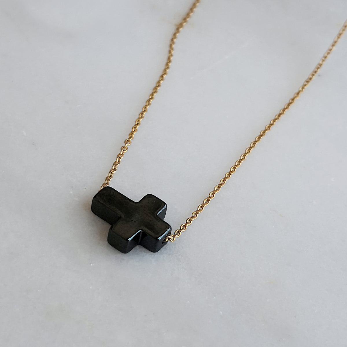 Hematite clearance cross necklace