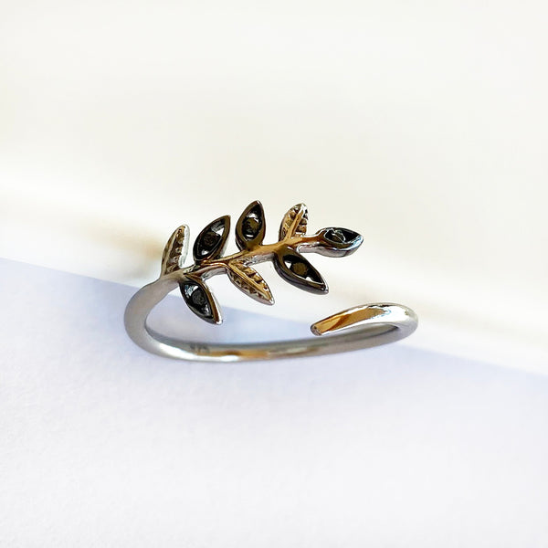 Olive Branch  Ring - Sterling silver 925 that is gold filled (24K)