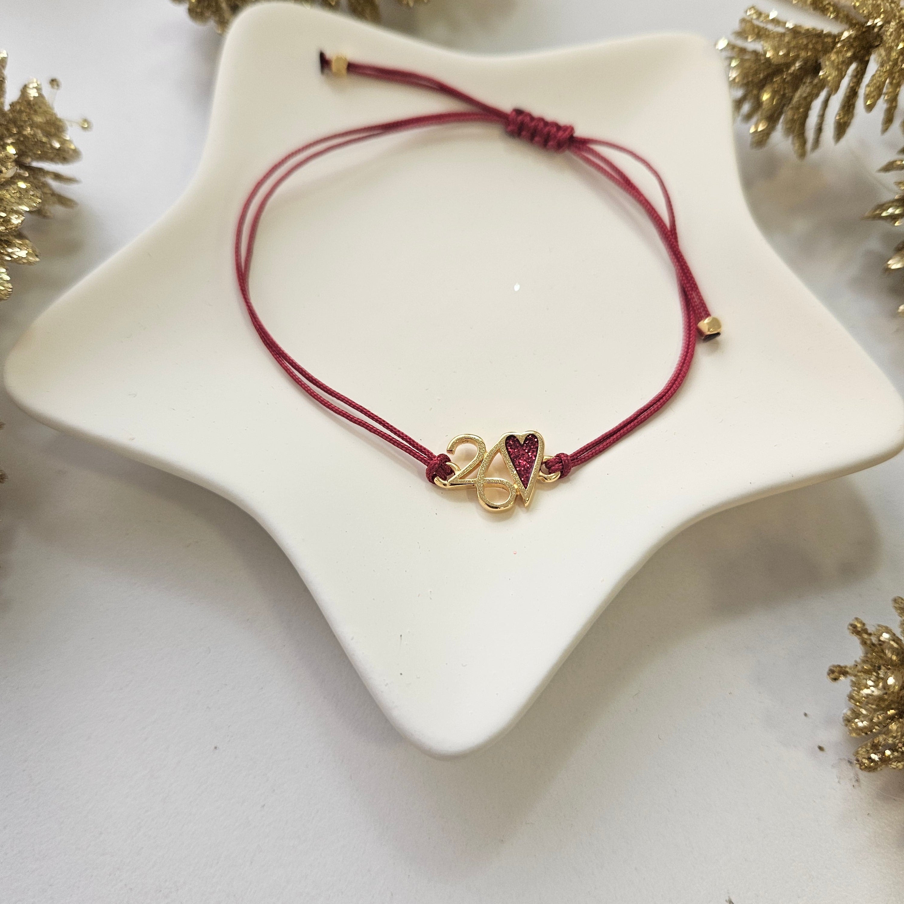 Βραχιόλι γουρί 2026 καρδιά ασημί