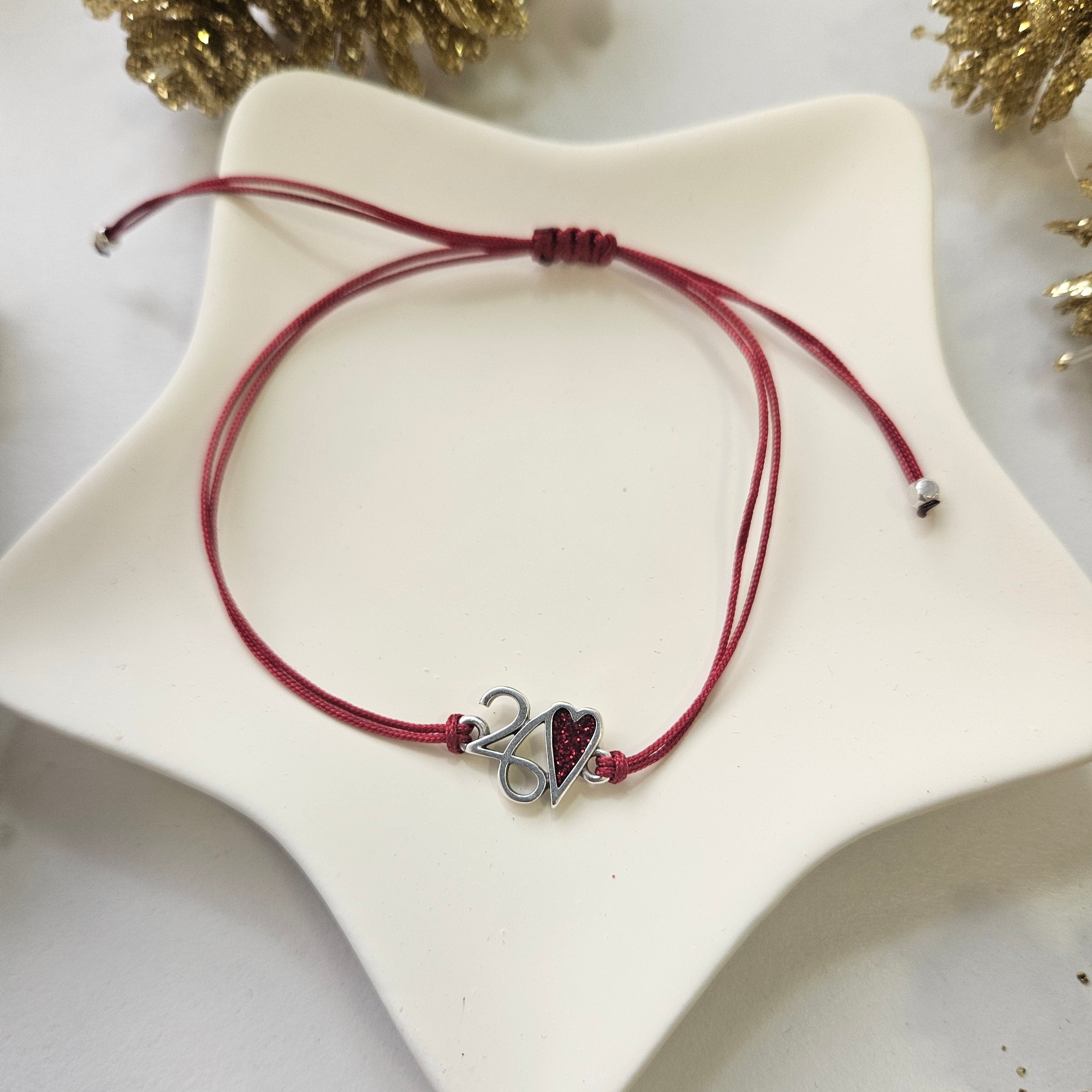 Βραχιόλι γουρί 2026 καρδιά ασημί