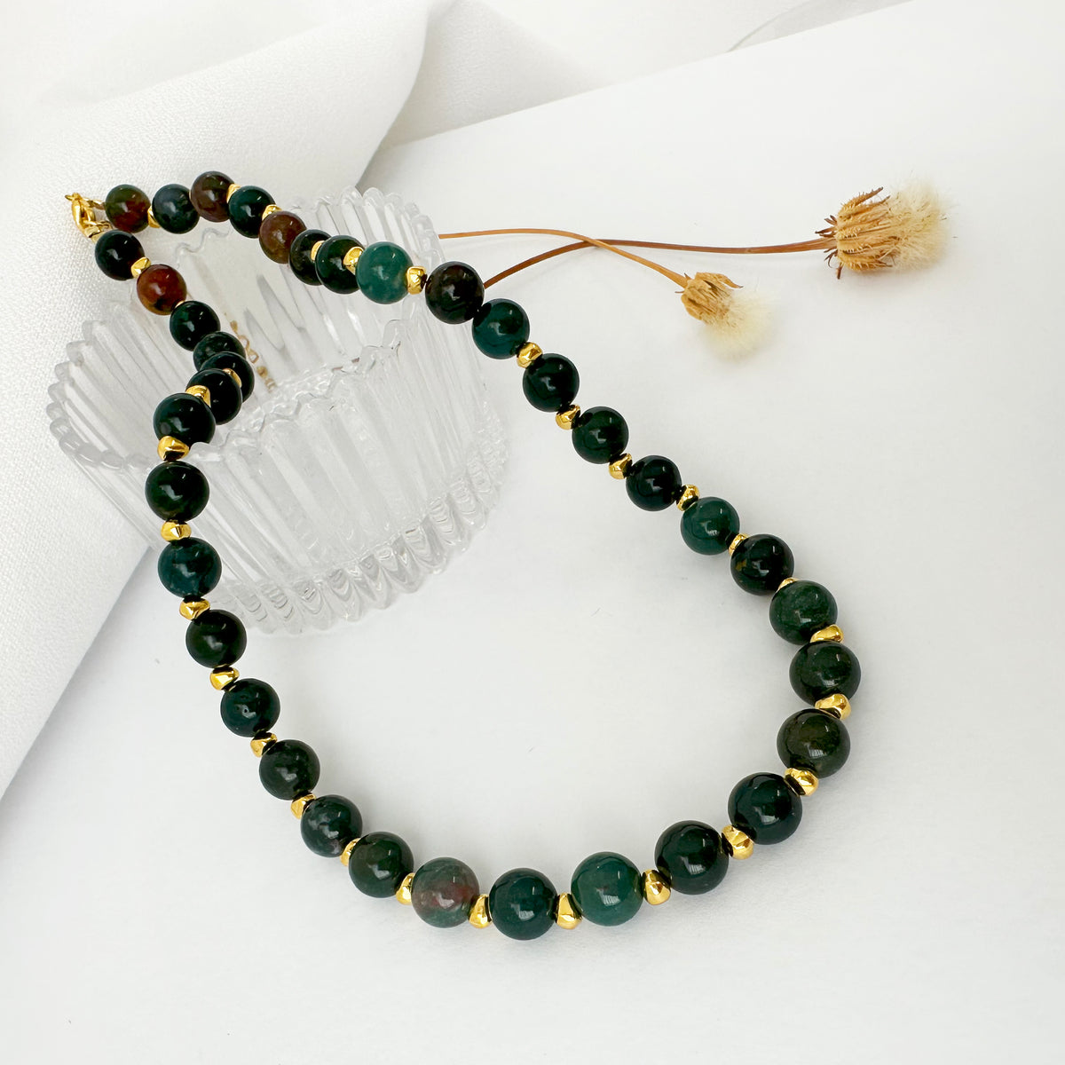 Bloodstone Gemstone Choker Necklace
