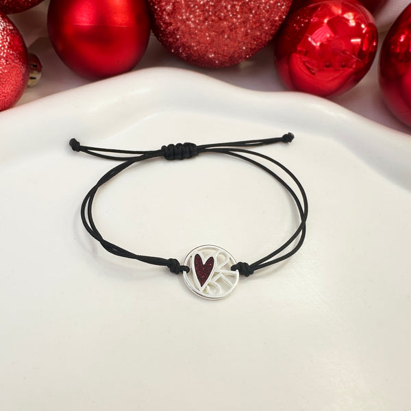 Christmas red heart 2025 lucky bracelet