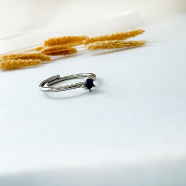 Dainty sapphire ring