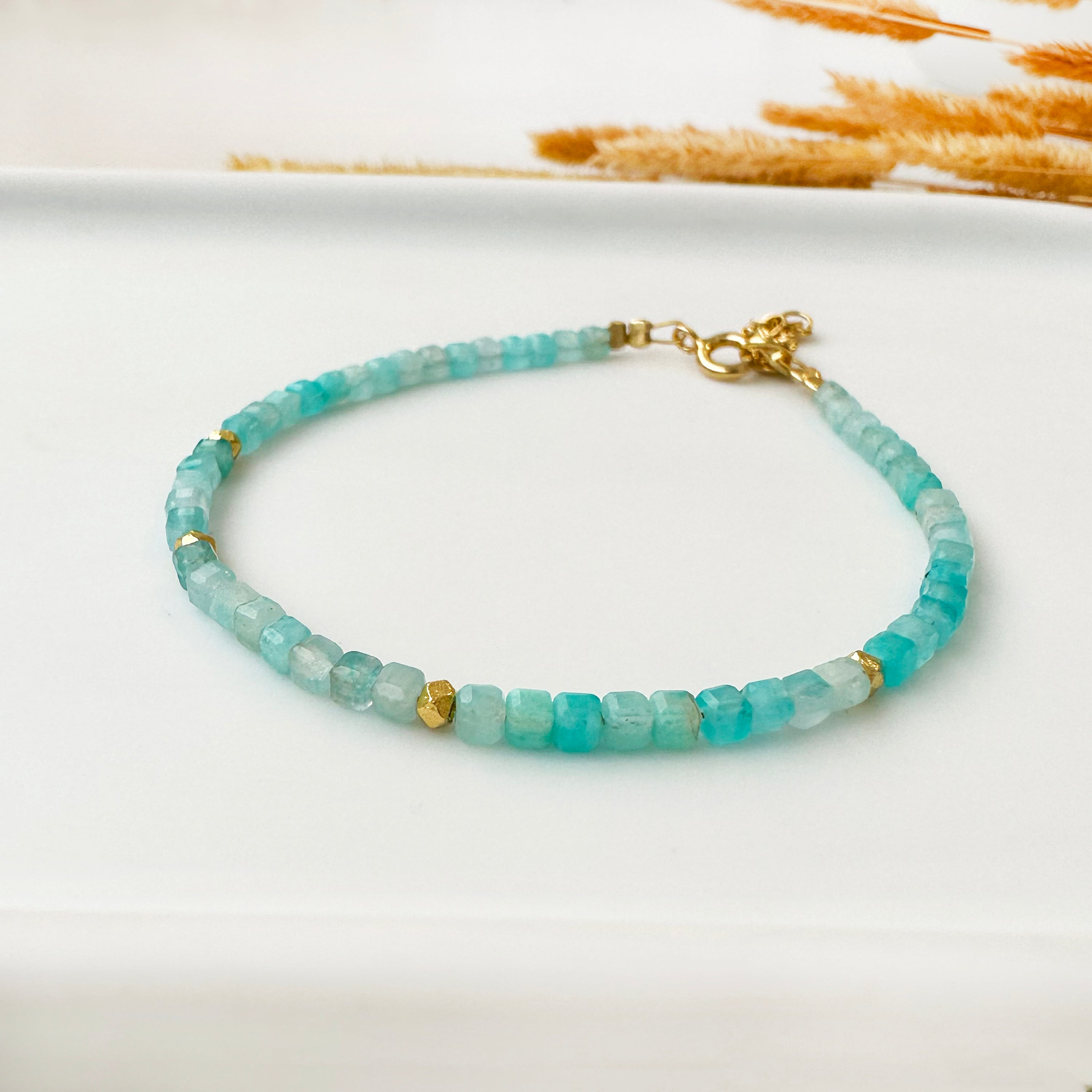 Raw Amazonite Crystal Bracelet