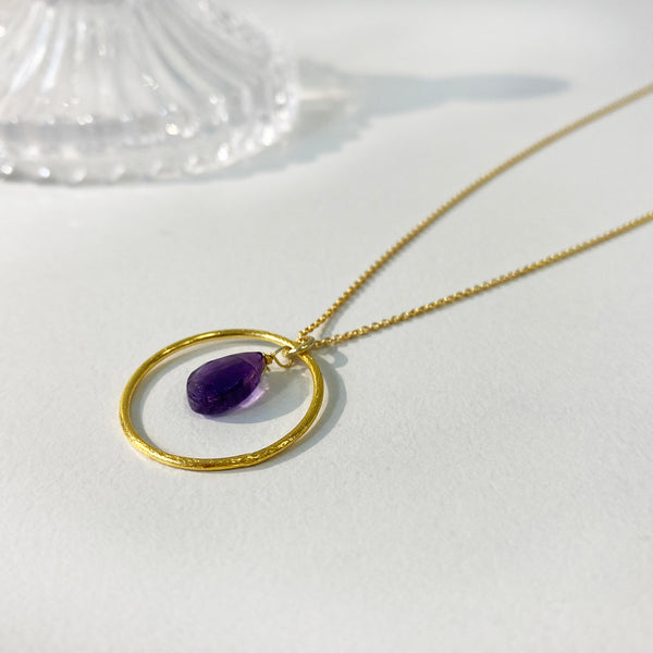 Real Amethyst necklace - February Birthstone necklace