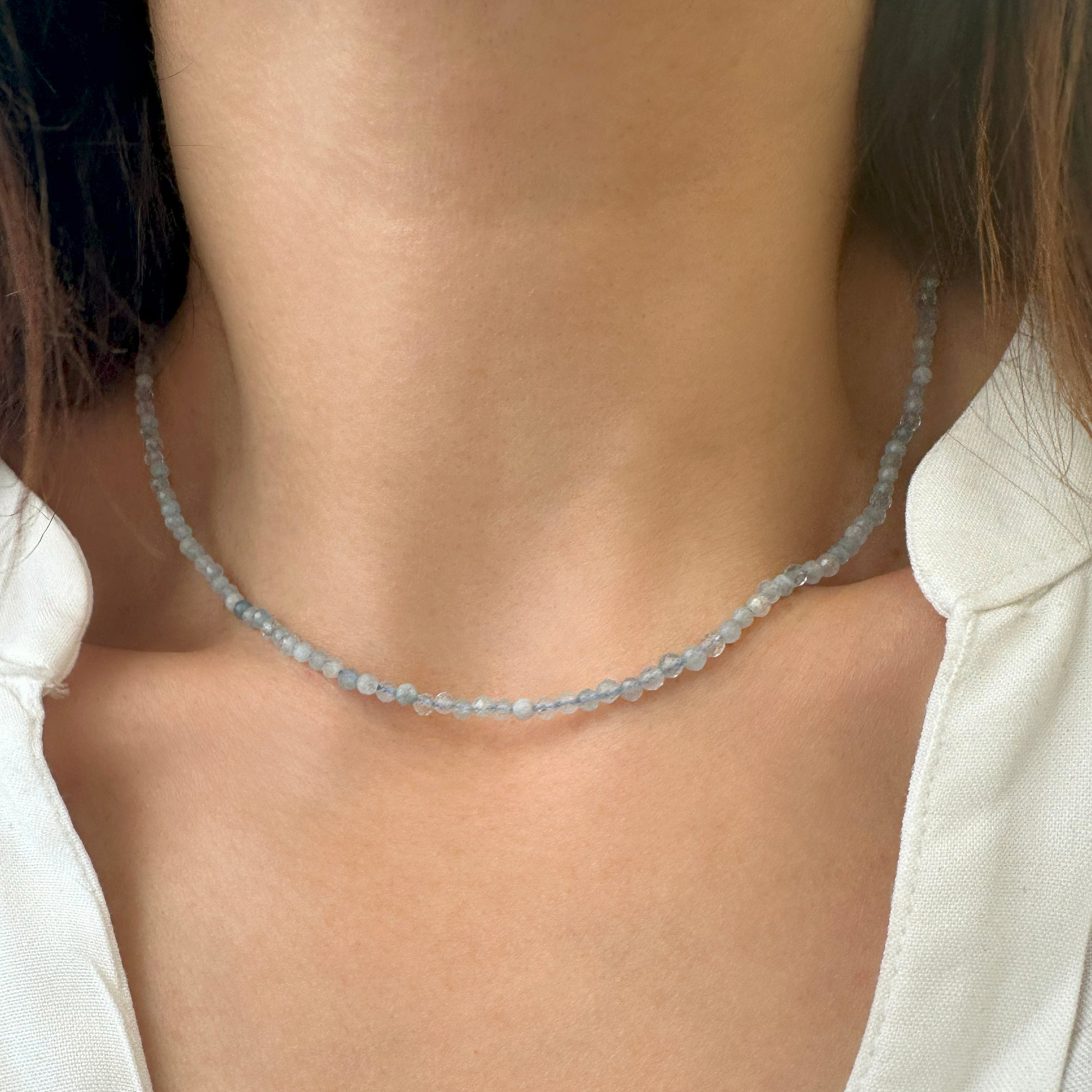 Aquamarine Choker Necklace