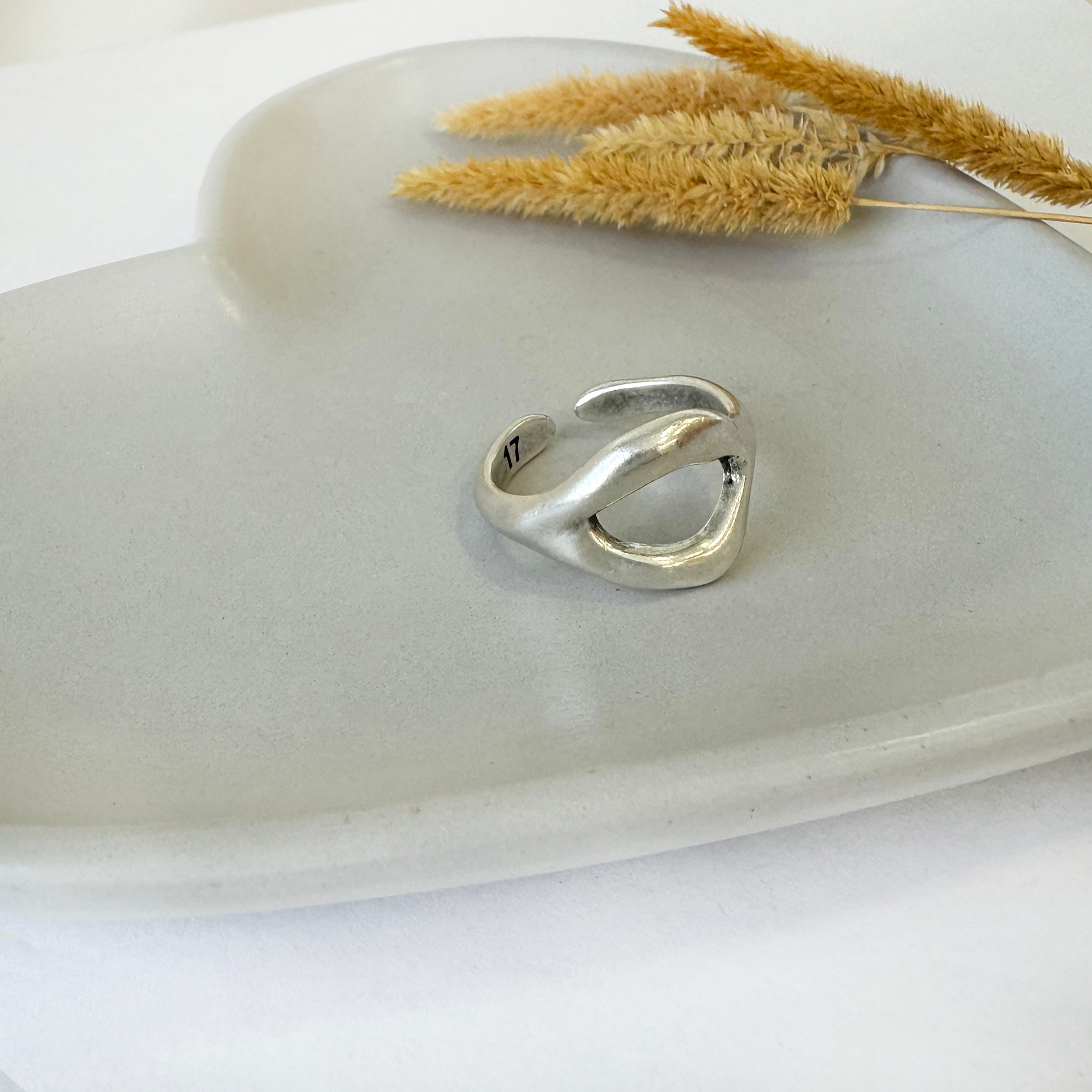 Asymmetric Silver Ring