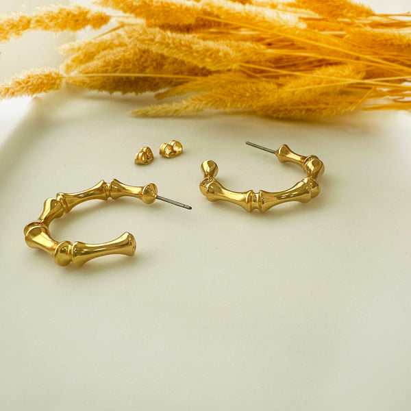 Bamboo Hoop Earrings