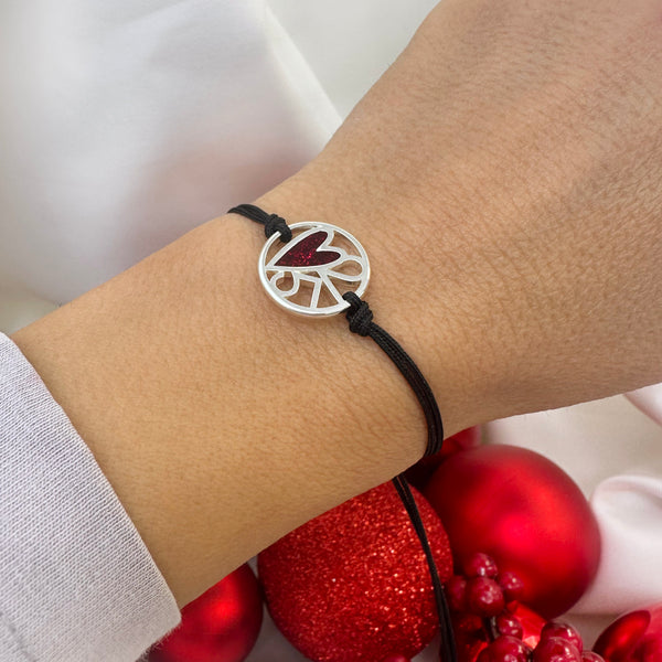 Christmas red heart 2025 lucky bracelet