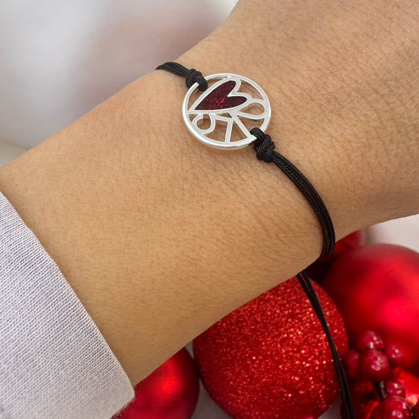 Christmas red heart 2025 lucky bracelet