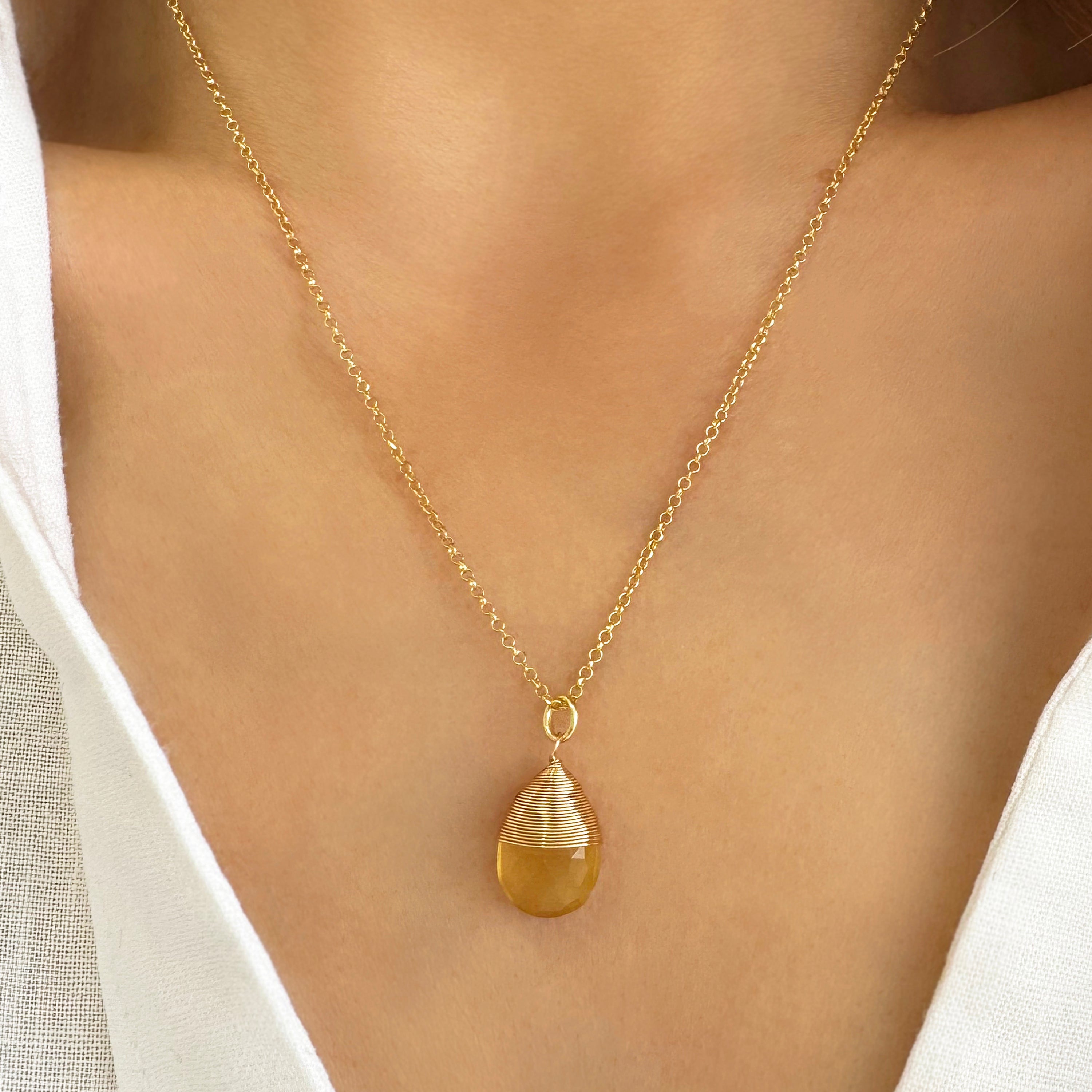 Raw Citrine Necklace