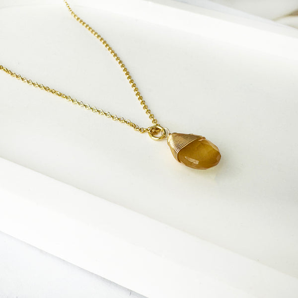 Raw Citrine Necklace