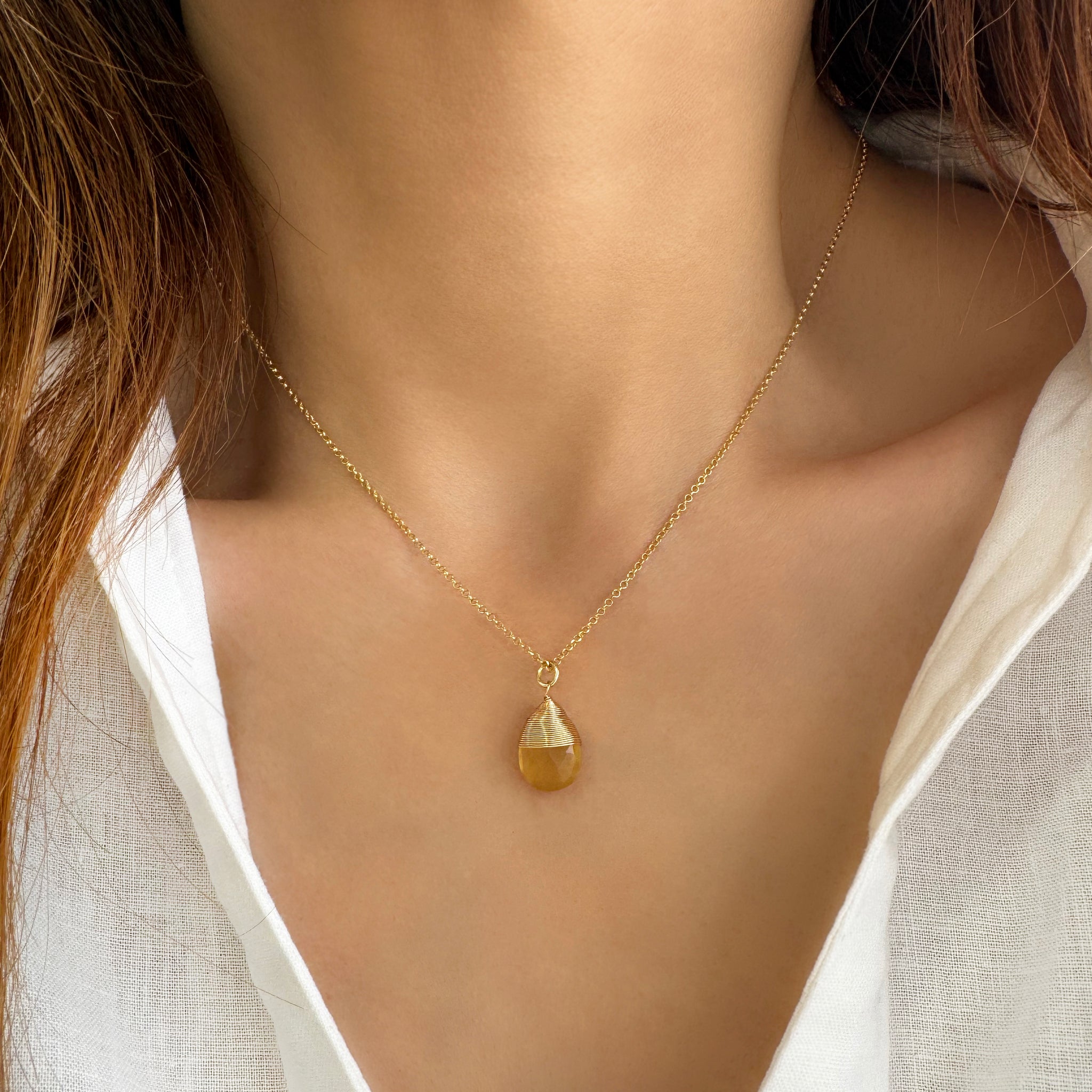 Raw Citrine Necklace