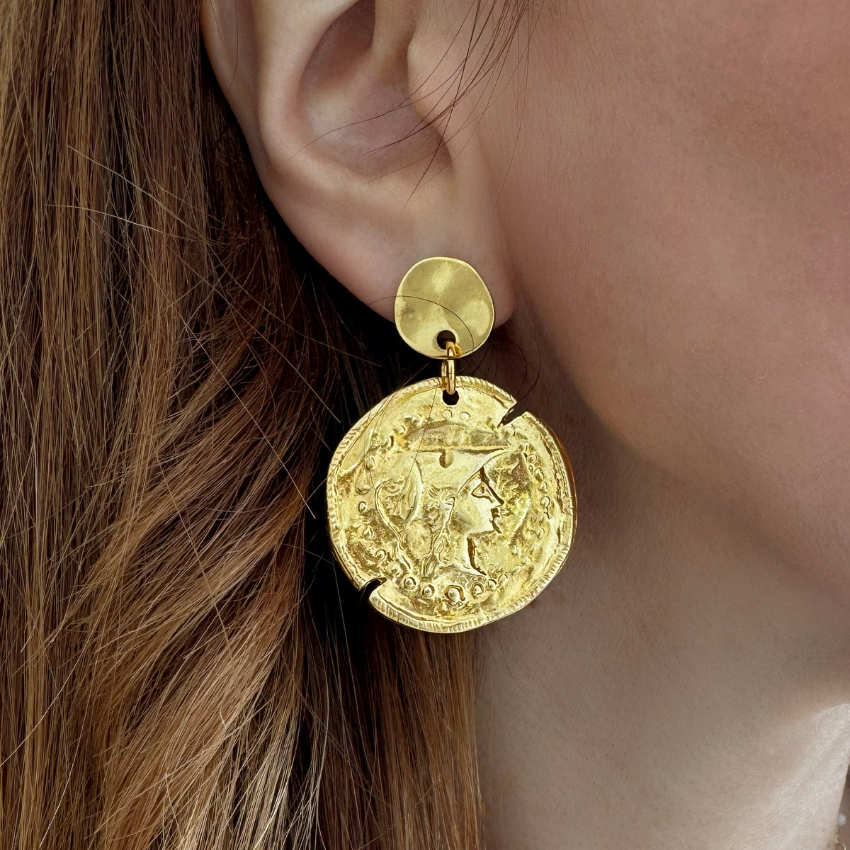 Athena Greek Goddess earrings