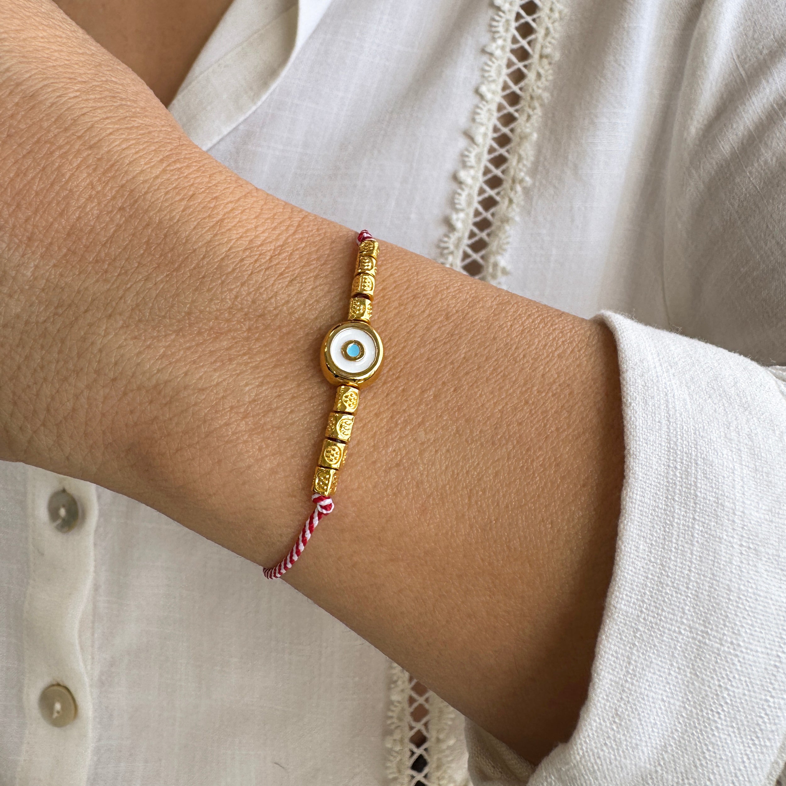 Evil eye March bracelet