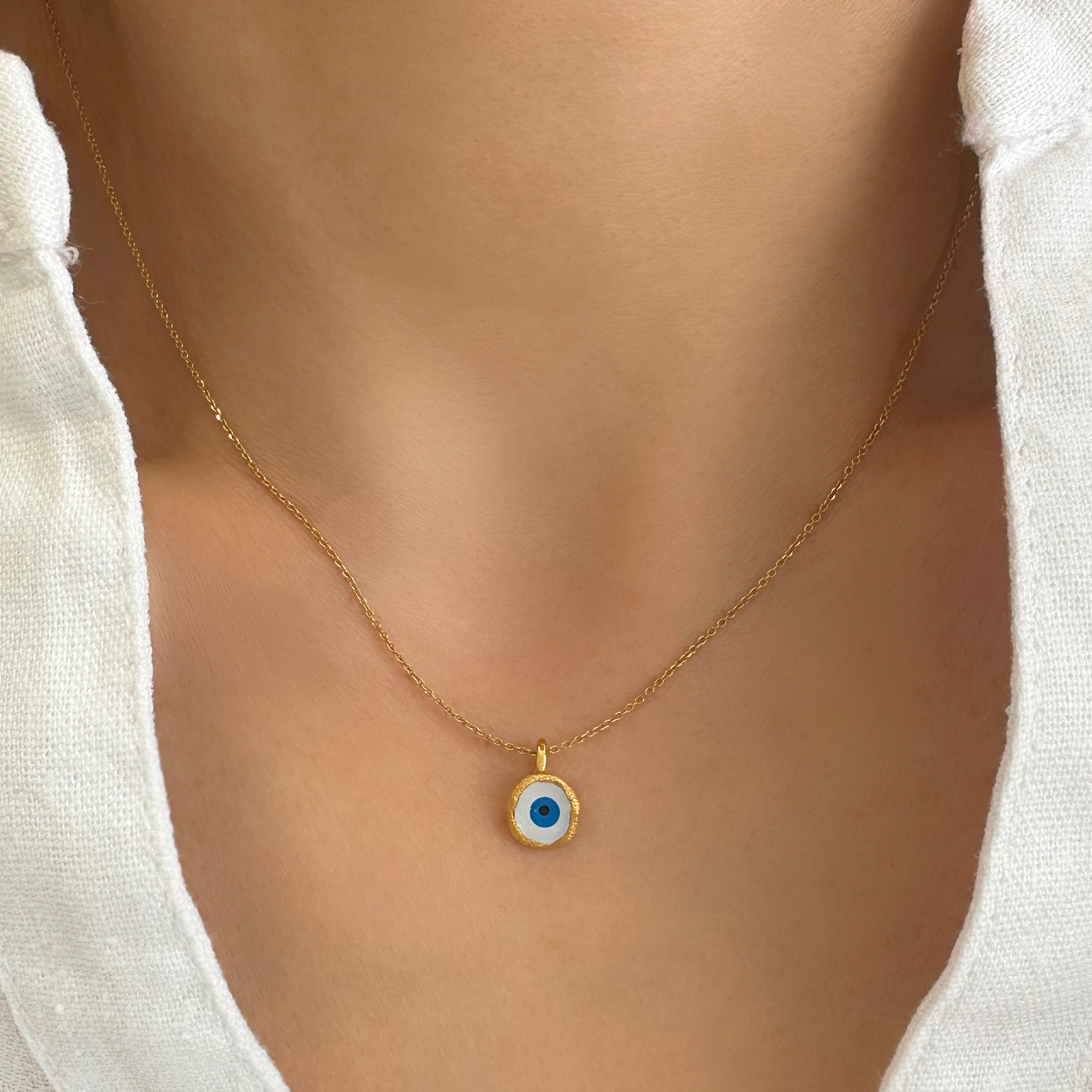 Greek Evil Eye Lucky Charm Necklace