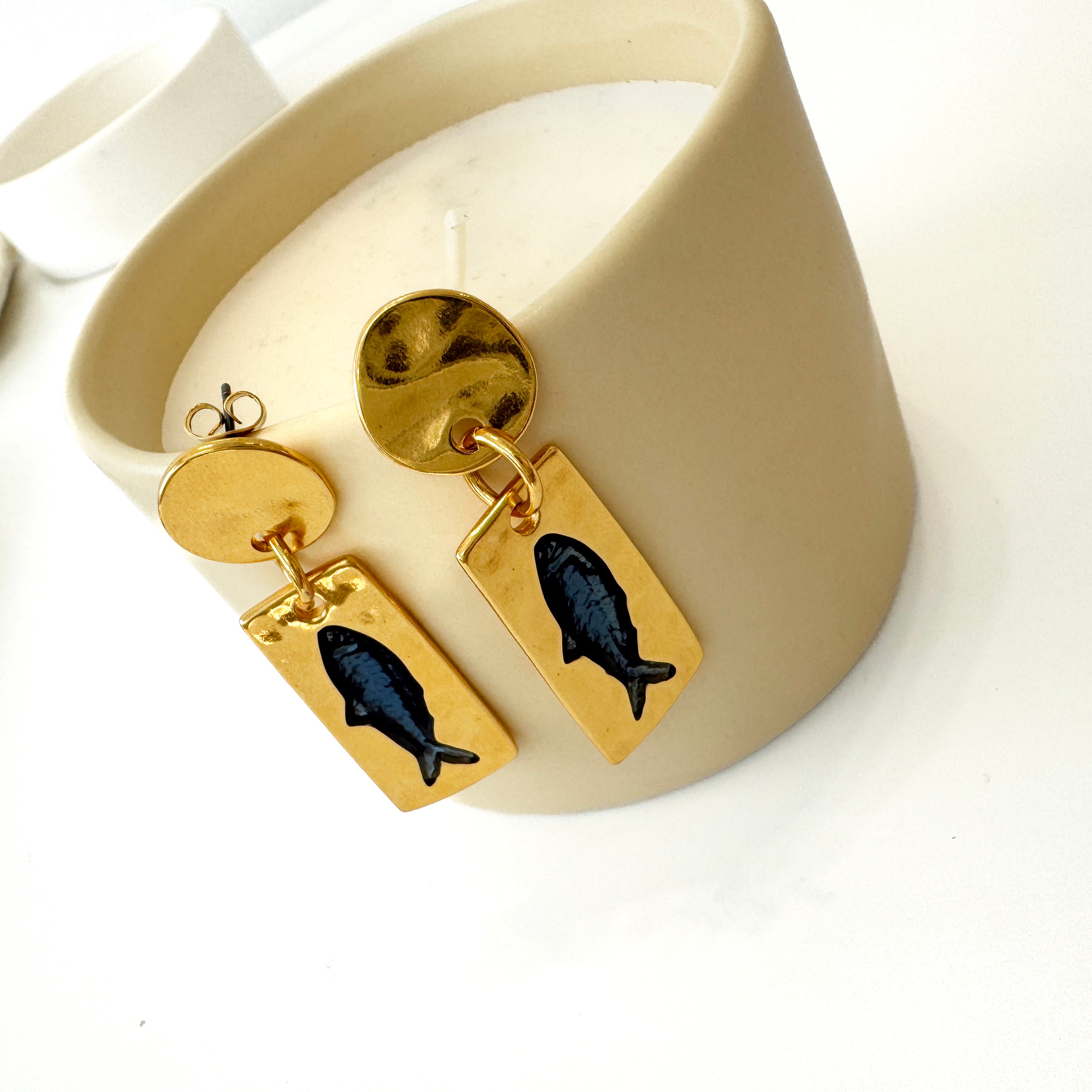 Blue Fish Earrings