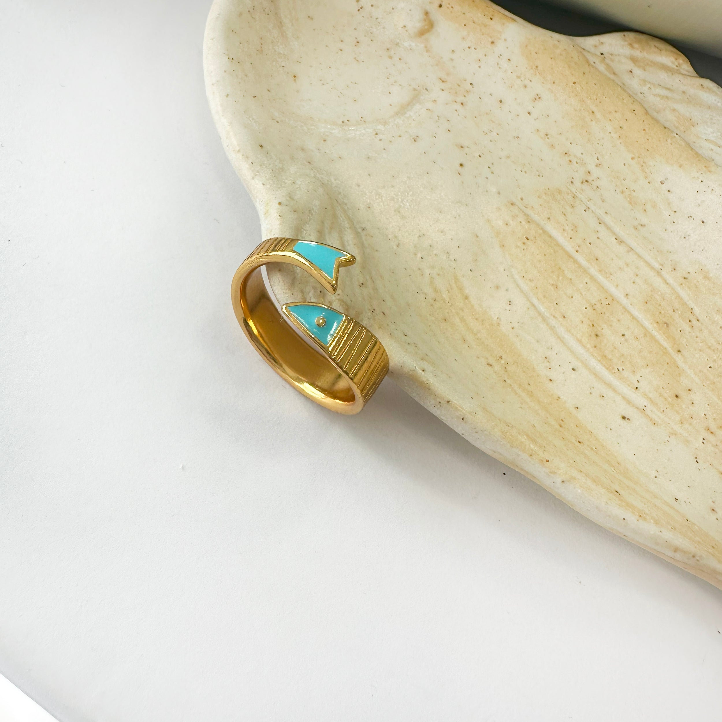 Δακτυλίδι Ψάρι τυρκουάζ