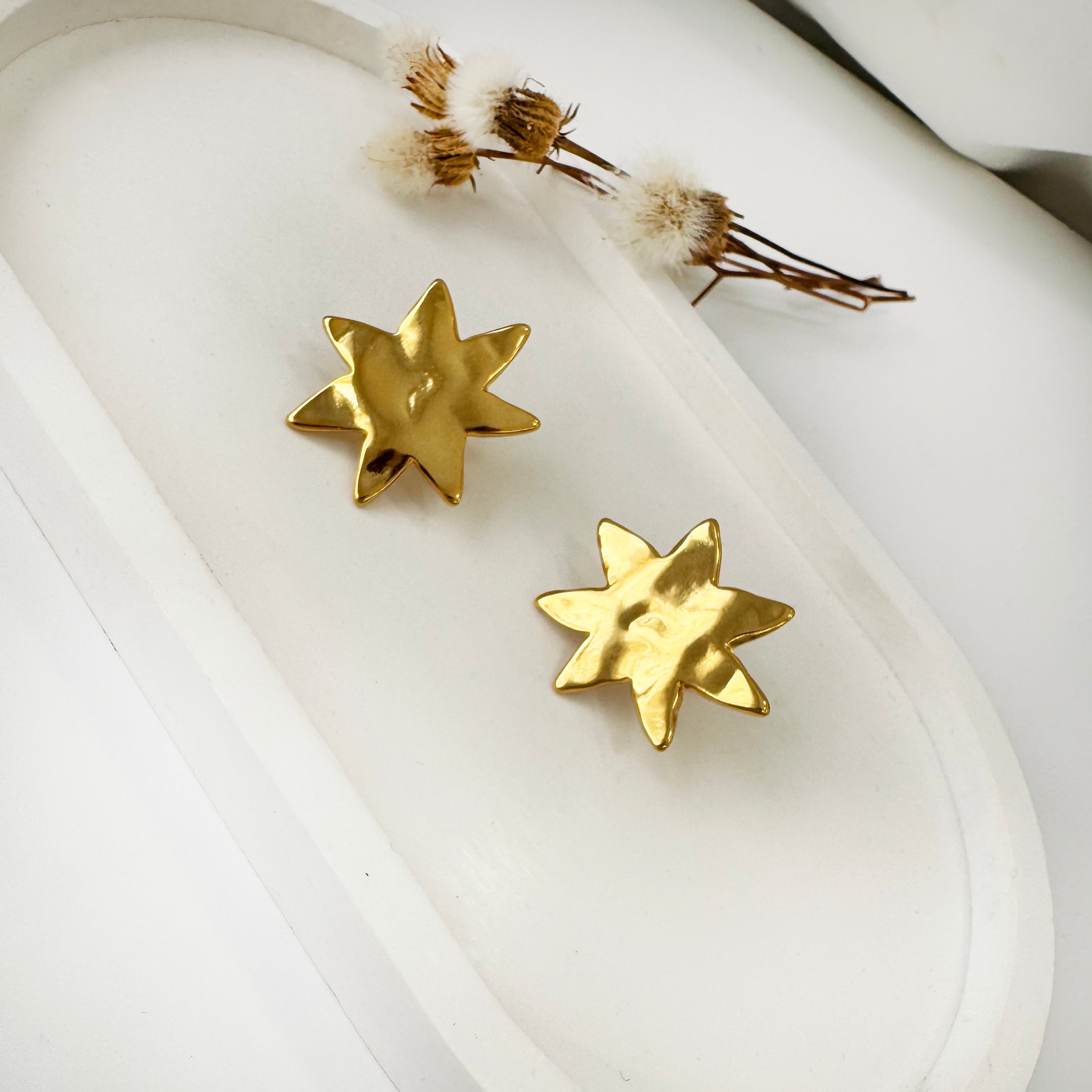 Σκουλαρίκια χρυσός ήλιος