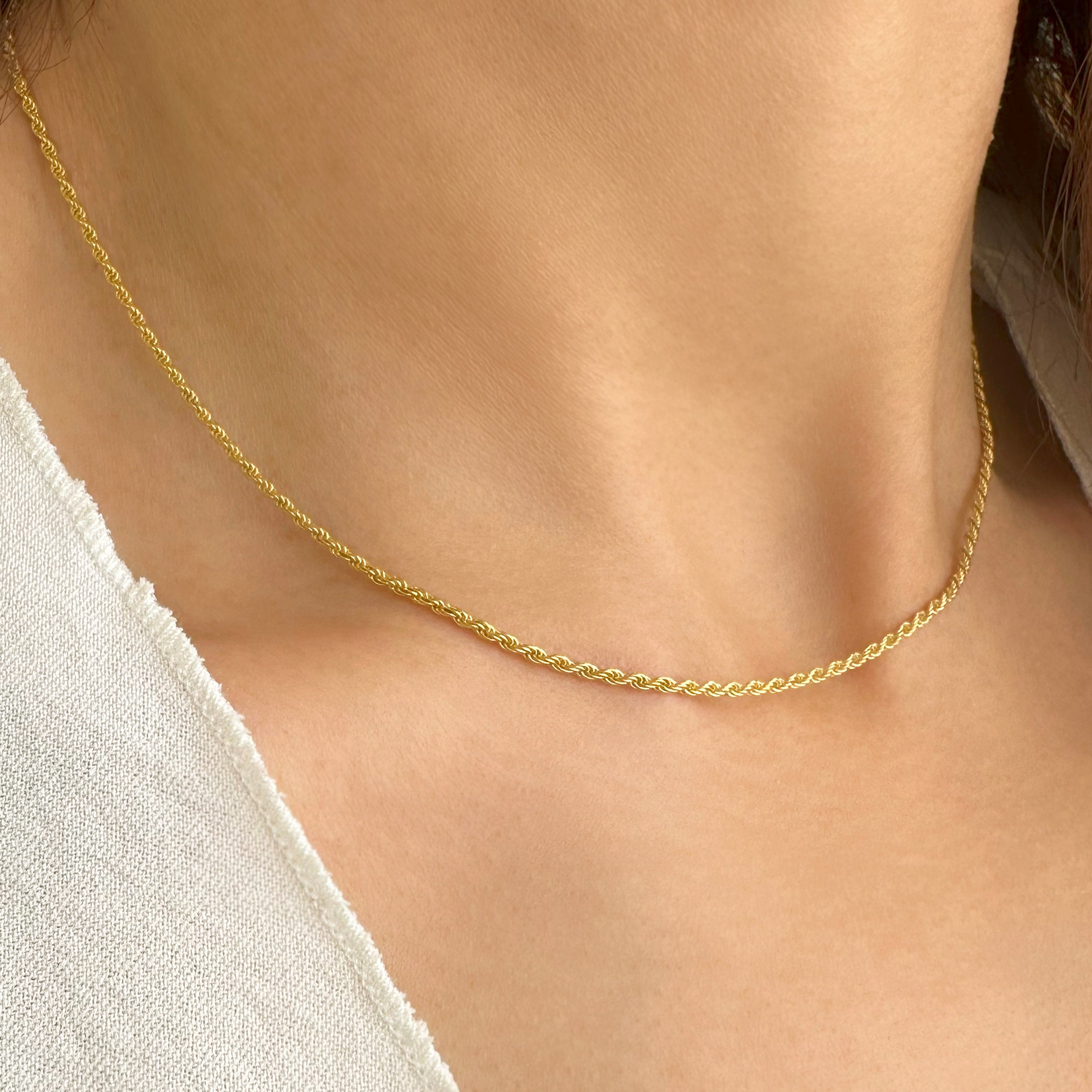 Rope Chain Necklace. Silver 925