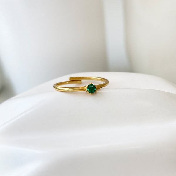 Tiny stone ring| Red- green -white cubic zirconia ring!