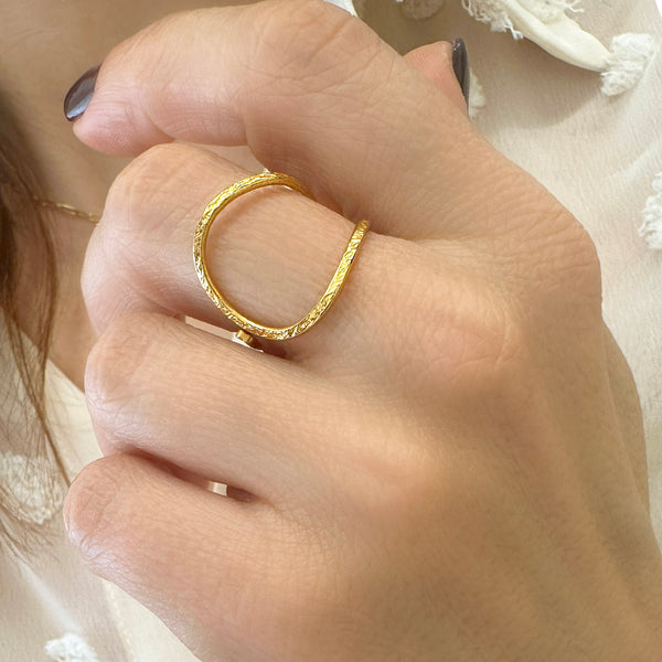 Chunky Gold Ring, Irregular ring