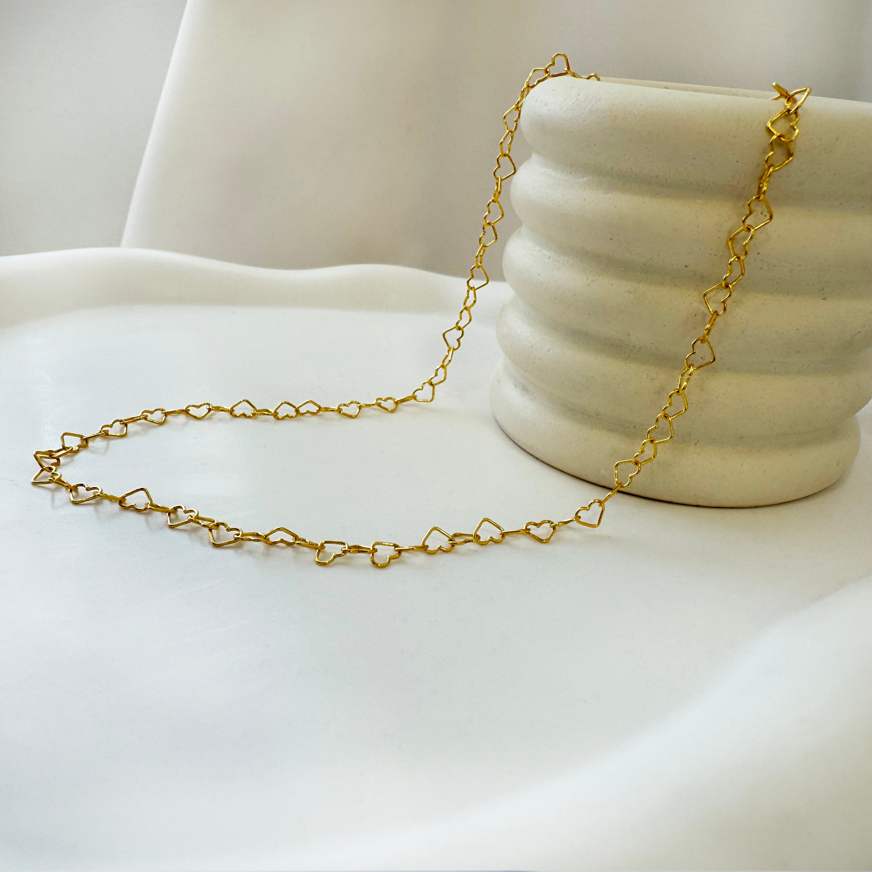 Tiny heart chain necklace, Silver 925