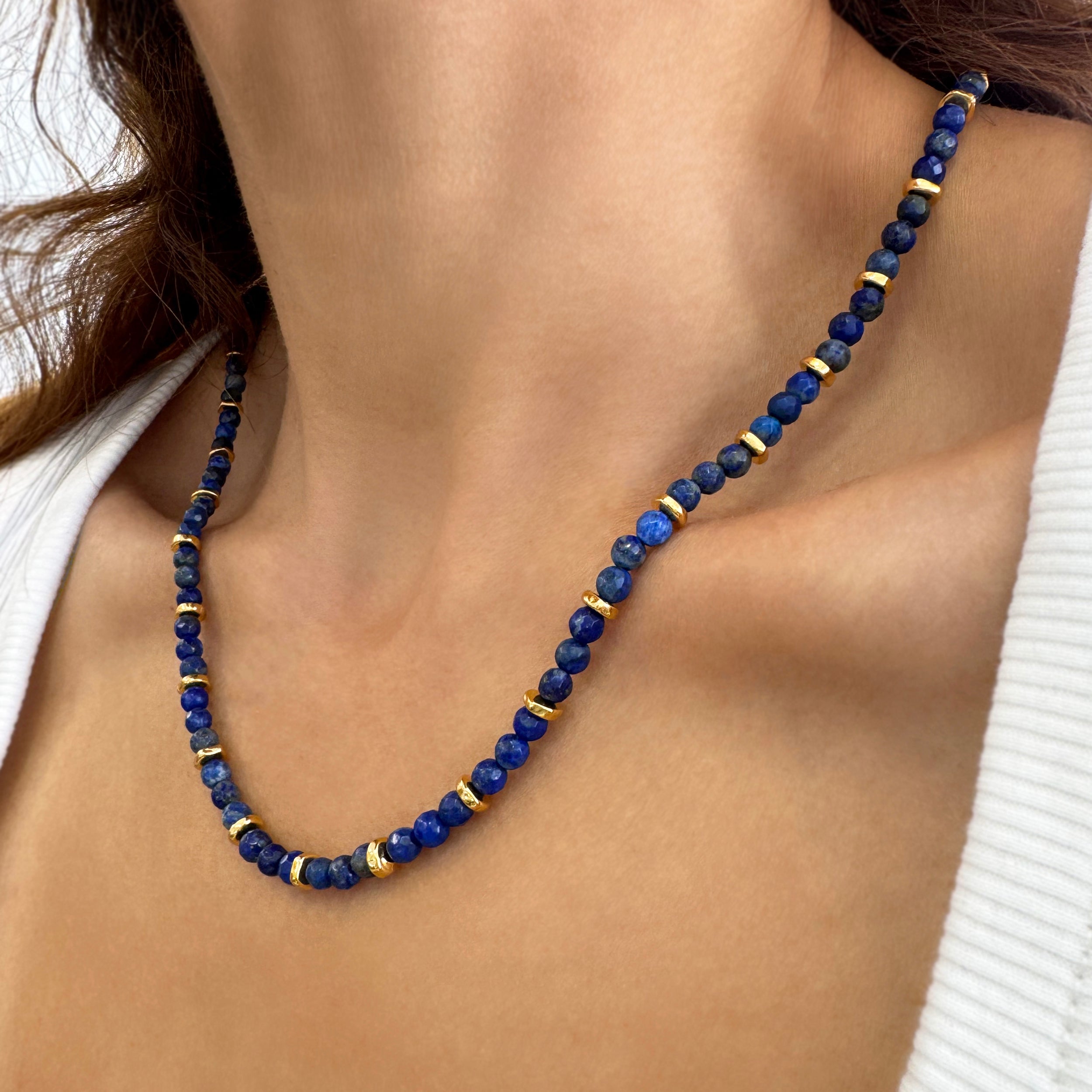 Lapis Lazuli Gemstone Choker Necklace