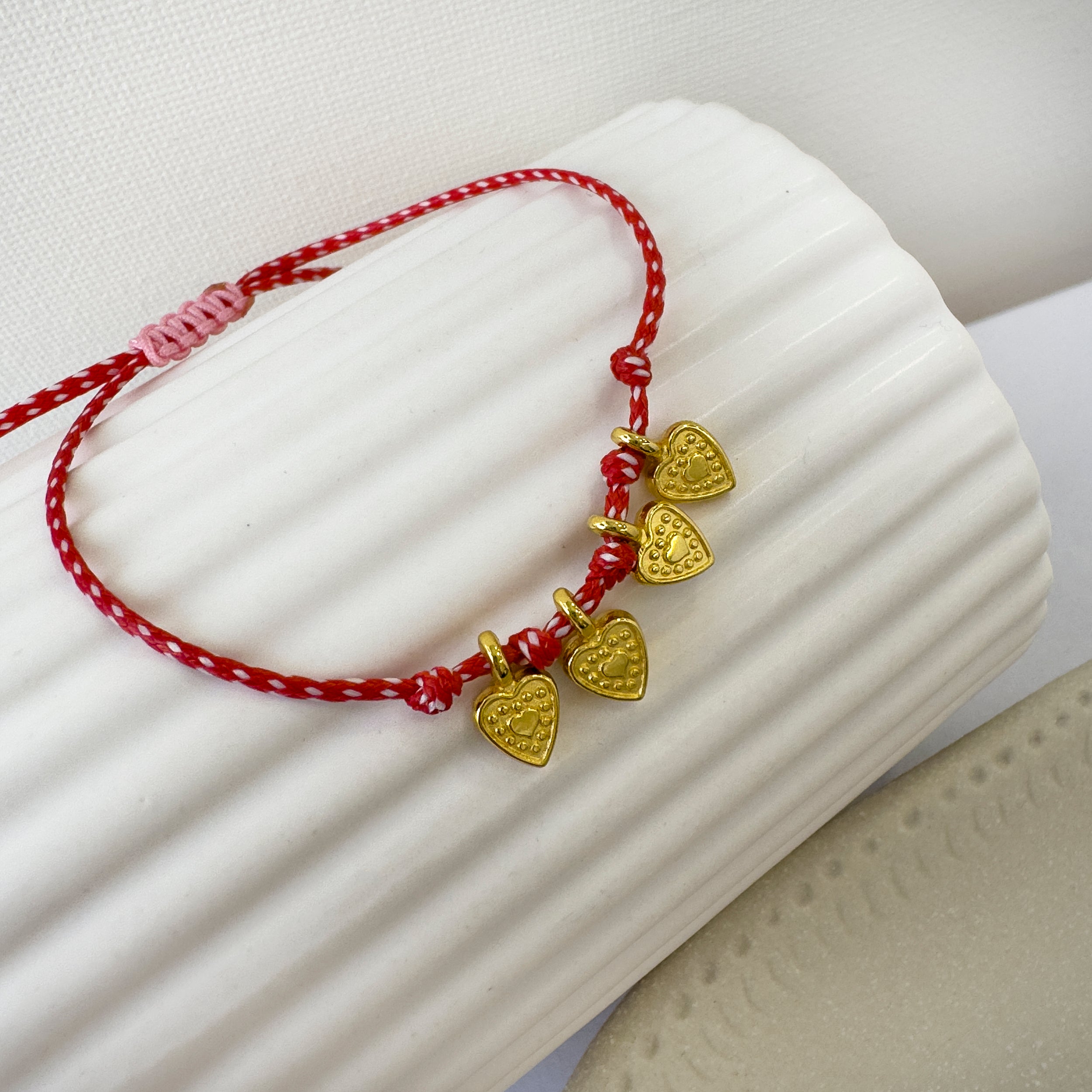 March bracelet with hearts