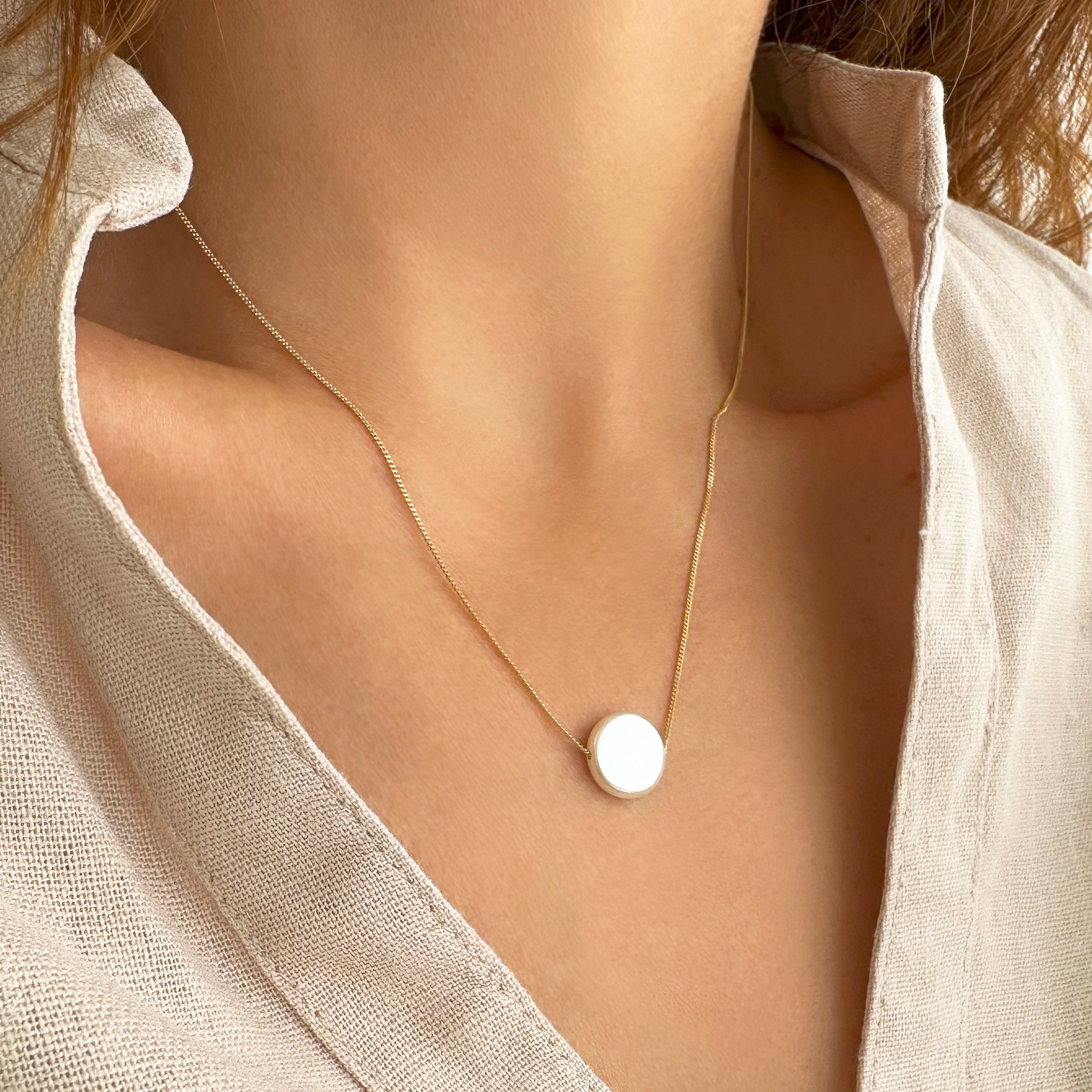 Coin Real Pearl necklace