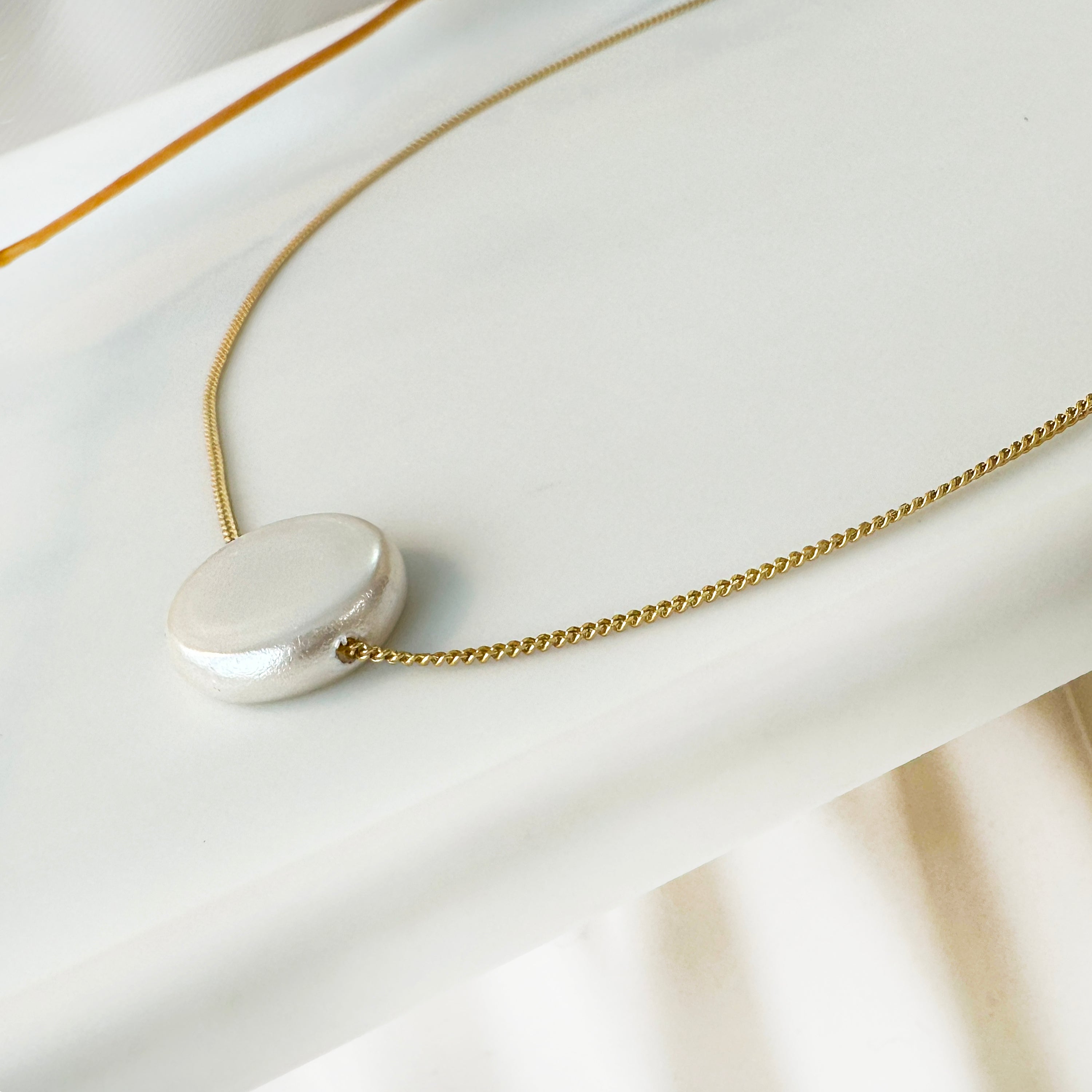 Coin Real Pearl necklace