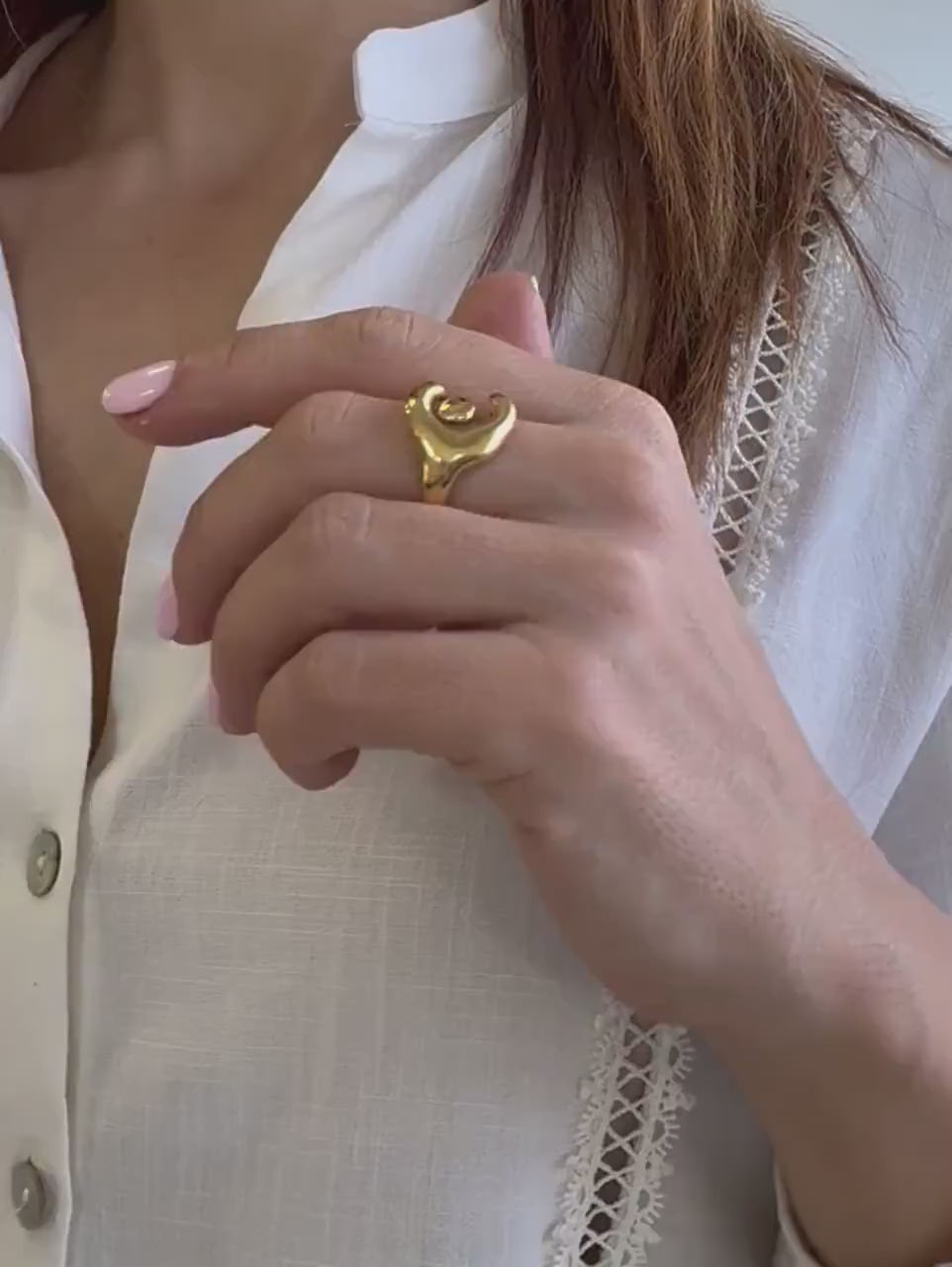 Load video: Chunky Gold Boho Ring