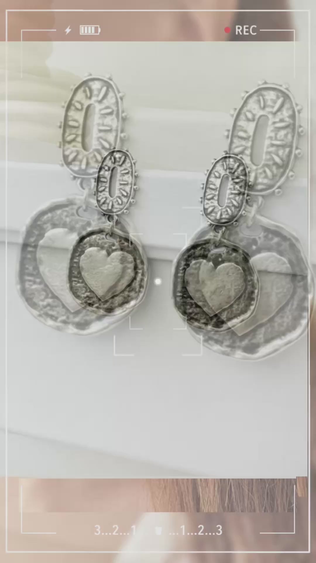 Load video: Chunky Heart Earrings