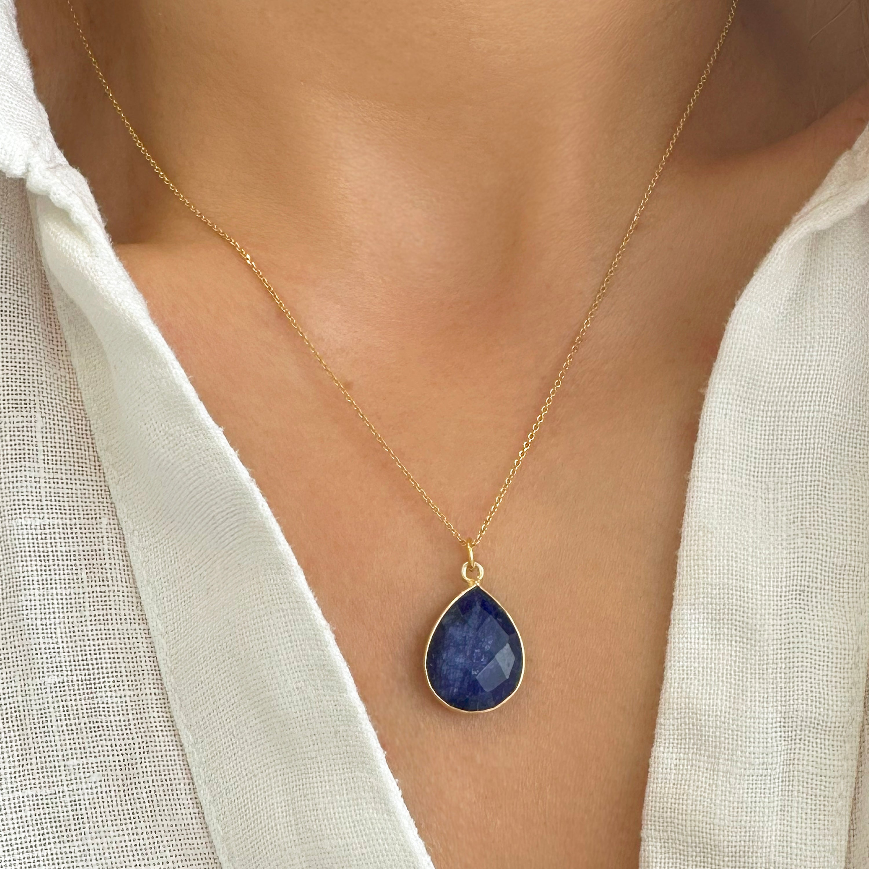 Blue Sapphire gemstone Necklace