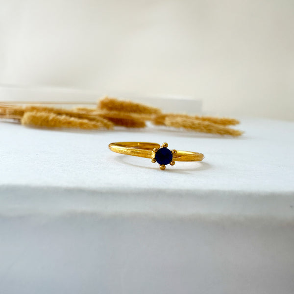 Dainty sapphire ring