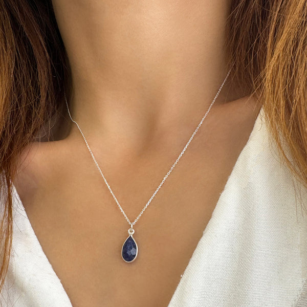 Tiny Sapphire Gemstone Necklace