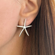 Silver  Starfish earrings