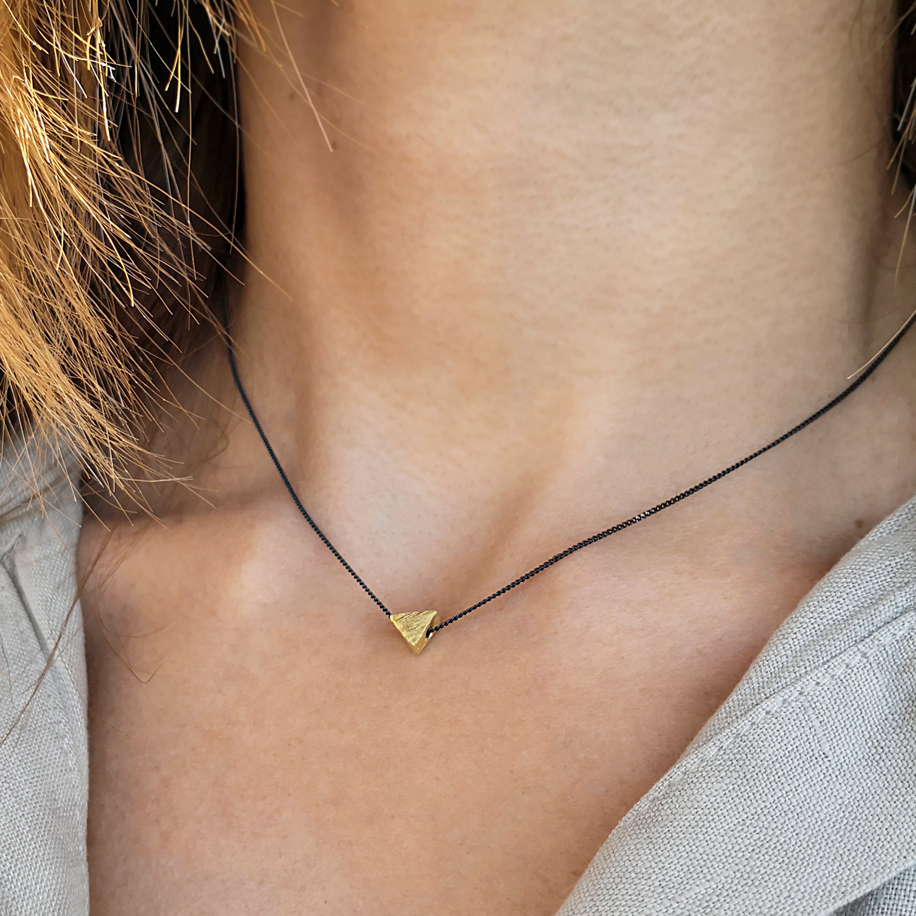 Triangle Charm Minimalist Necklace