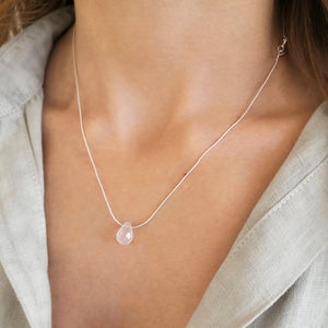 Roz quartz silver Necklace