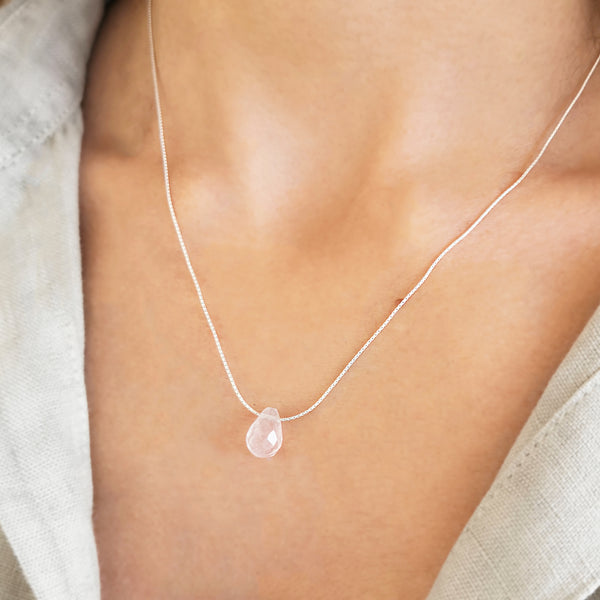 Roz quartz silver Necklace
