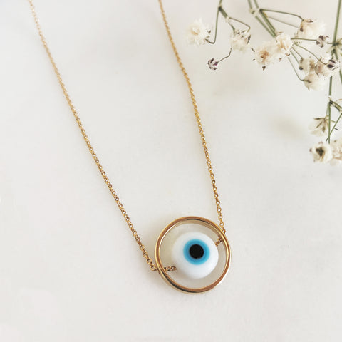 Good Luck Pendant ! Evil Eye Necklace