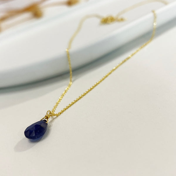 Blue Sapphire Necklace - Silver 925