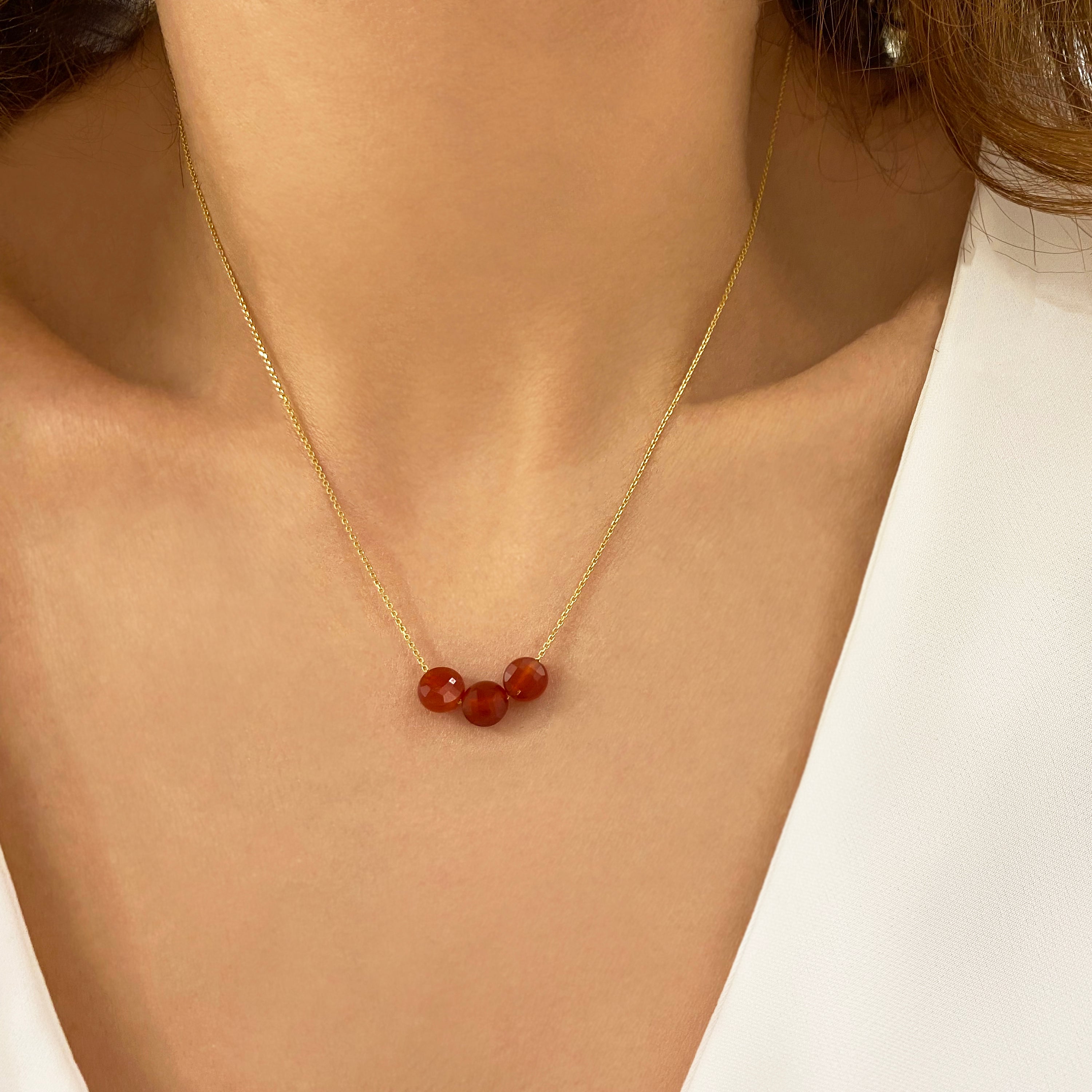 Carnelian Crystal Necklace- Gemstone Choker