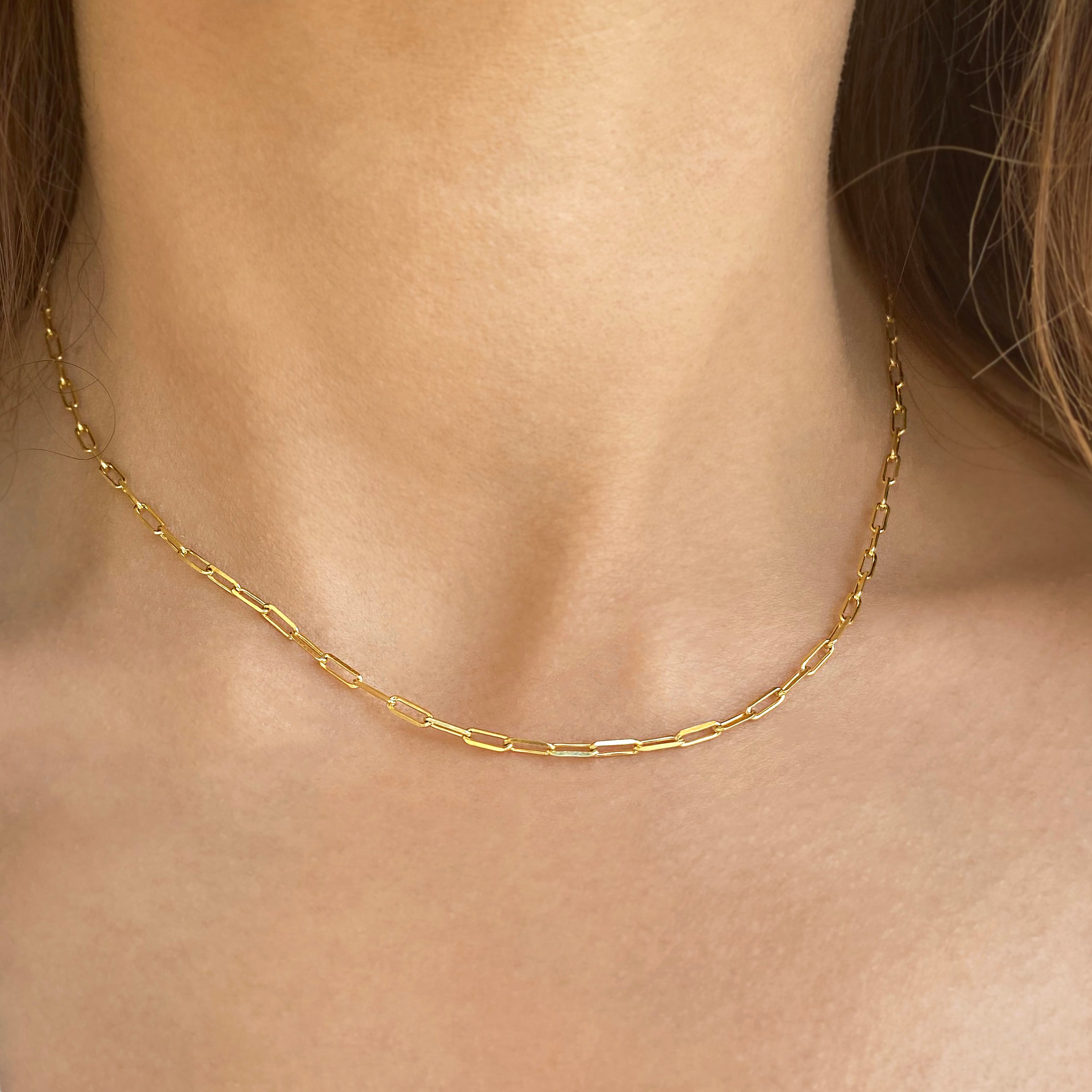 Paperclip Chain Link Necklace - Choker