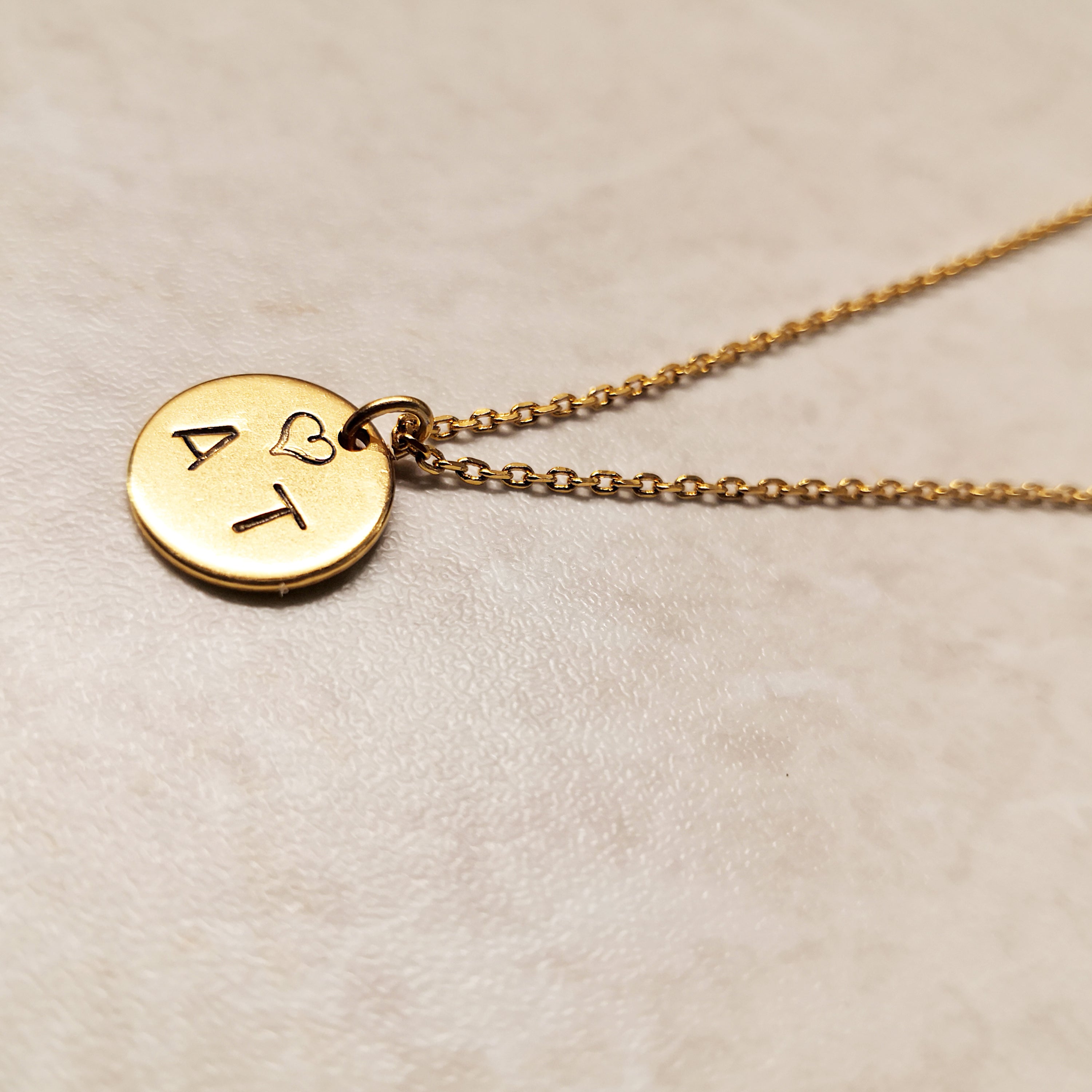 Dainty Personalized coin necklace