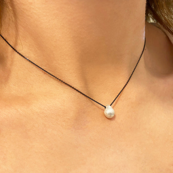 Waterdrop necklace with a tiny silver drop pendant! Sterling silver 925