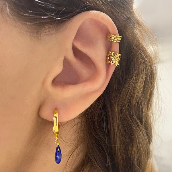 Flower Ear Cuff! Minimalist Ear Cuff, Non Pierced Earrings Gold filled 925 sterling silver